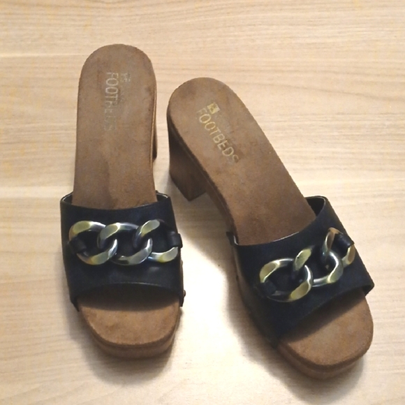 White Mountain Footbeds "Jem" Chunky Clog Sandal in Size 8M - Picture 1 of 8